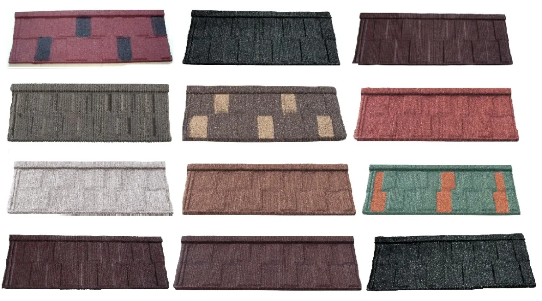 Lightweight Insulated Polymer-Sand Galvanized Stone Coated Shingle Slate 0.32mm Thick Roof Tiles Panel