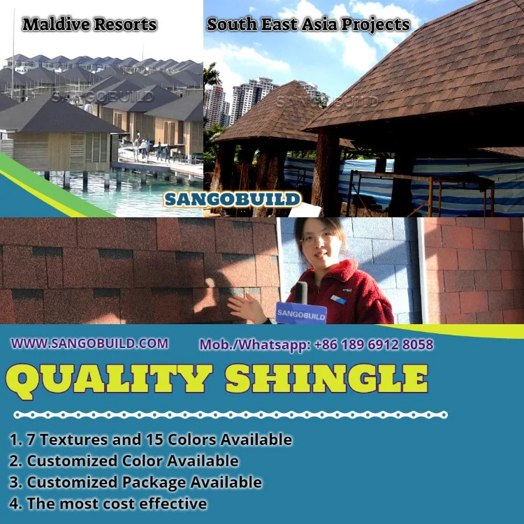 South Africa Laminated Asphalt Roofing Shingles for Villa Roofing