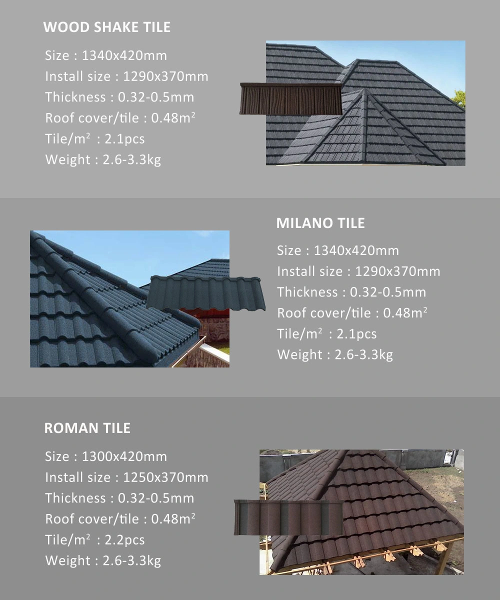 Shingle Roof Tile Stone Coated Steel Roof Tile