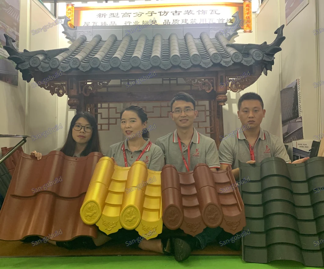 Chinese Traditional Roof Style Polyester Roofing Material a Class Water Proof Roofing Sheet for Slope Rooftop