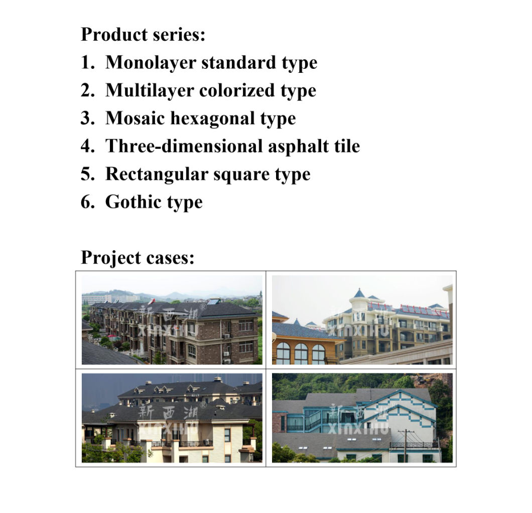 Durable Fiberglass Basemat Coated with Mineral Granuel Roofing Shingles Withstand The Element for About 30 Years More Durable Asphalt Roof Sheet