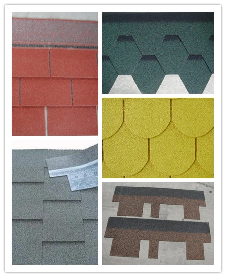 Popular Colorful Fiberglass Roof Tile / Bitumen Shingles