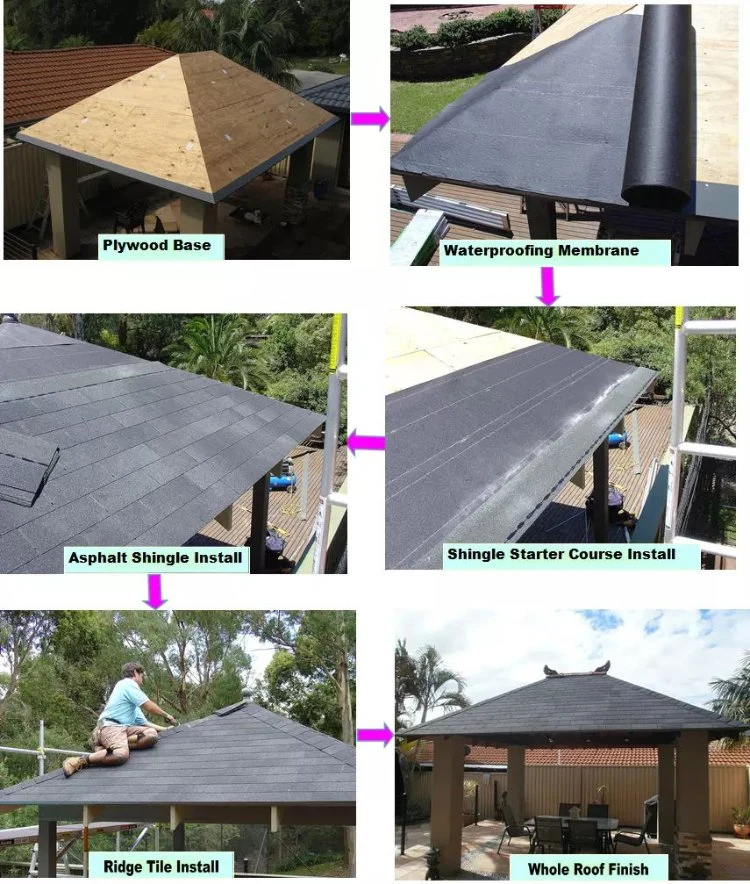 South Africa Laminated Asphalt Roofing Shingles for Villa Roofing