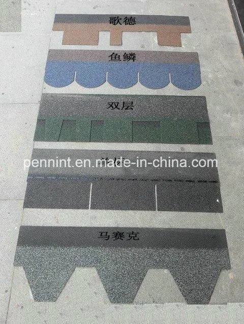 Colorful Roof Shingle Asphalt Anti-Aging Building Materials