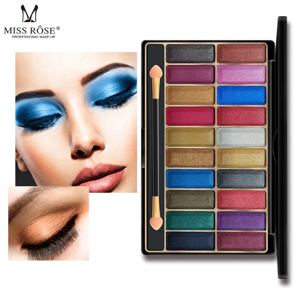 Mr007 Pearlescent Polarized Brightening Wet Powder Multicolor Eyeshadow Waterproof and Sweatproof Portable Makeup Glitter Eyeshadow Palette