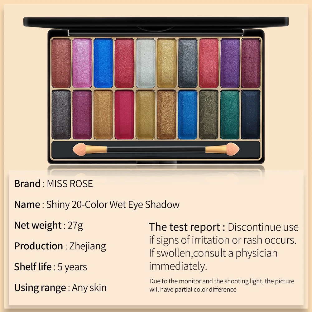 Mr007 Pearlescent Polarized Brightening Wet Powder Multicolor Eyeshadow Waterproof and Sweatproof Portable Makeup Glitter Eyeshadow Palette