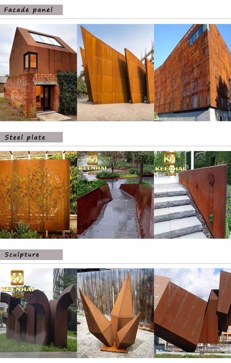Anti Corrosion Rusting Building Material Corten Steel Panel (KH-CS-55)