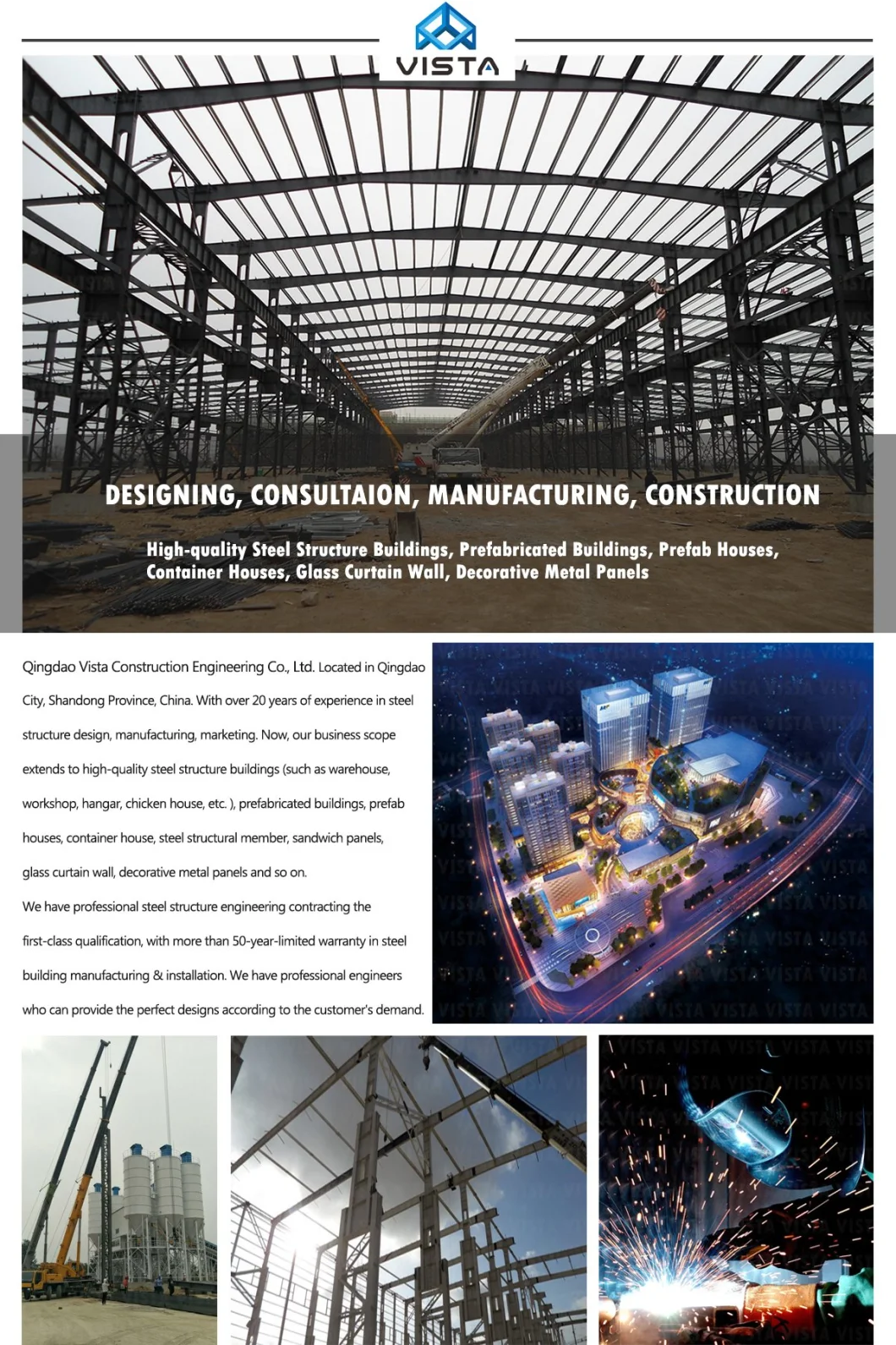 Galvanized Steel Structures Building Factory Prefabricated Industrial Shed Designs