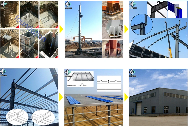 High Quality Customized Prefab Metal Shed Assembly Prefab Warehouse in Dubai