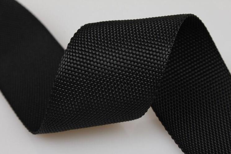 Heavy Weave 25mm Black Polypropylene / Nylon / Polyester Webbing