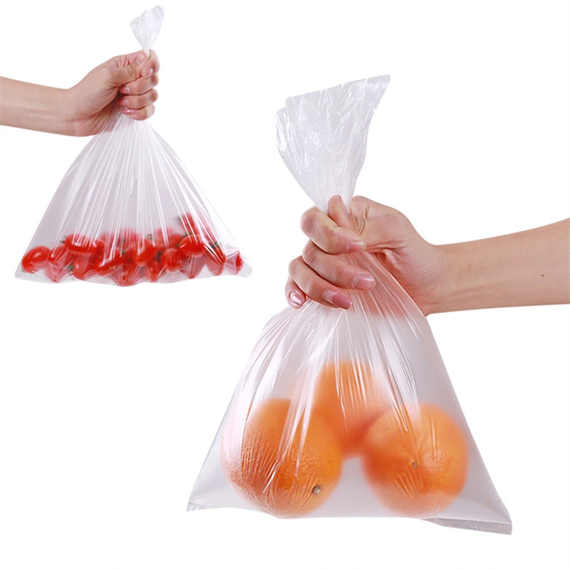 Plastic Food Vegetables Fruits Packing Bags T Shirt Flat Top Carrier Vest Sacks Shopping Packaging Bag