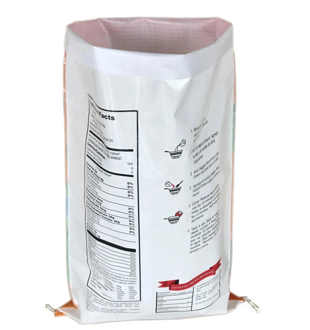 OPP Printing Laminated PP Woven Rice Sacks/Plastic Packaging Bags Wholesale