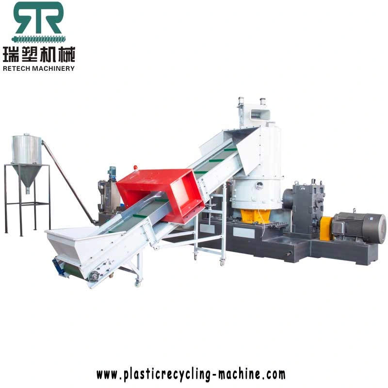 PE LDPE HDPE Film and PP Woven Bag Plastic Granulator with Compactor