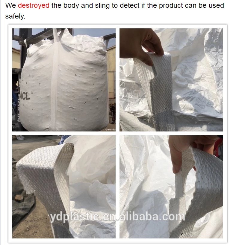 FIBC Baffle & Filling Spout Q-Bags Polypropylene PP Woven Bulk Bags for Sand Stone Cement