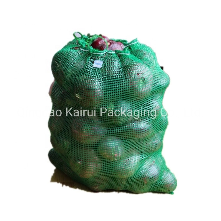 10kg-50kg Onions Potatoes Firewood Packing Sacks Leno Vegetable Mesh Bags