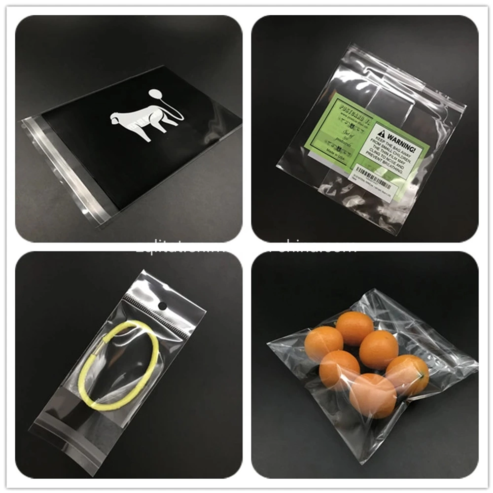 Clear Self Adhesive OPP Bags Clear Poly T-Shirt Plastic Bags Cellophane Bags for Breads