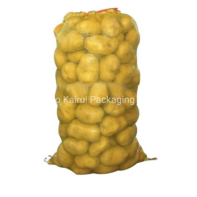 10kg-50kg Onions Potatoes Firewood Packing Sacks Leno Vegetable Mesh Bags