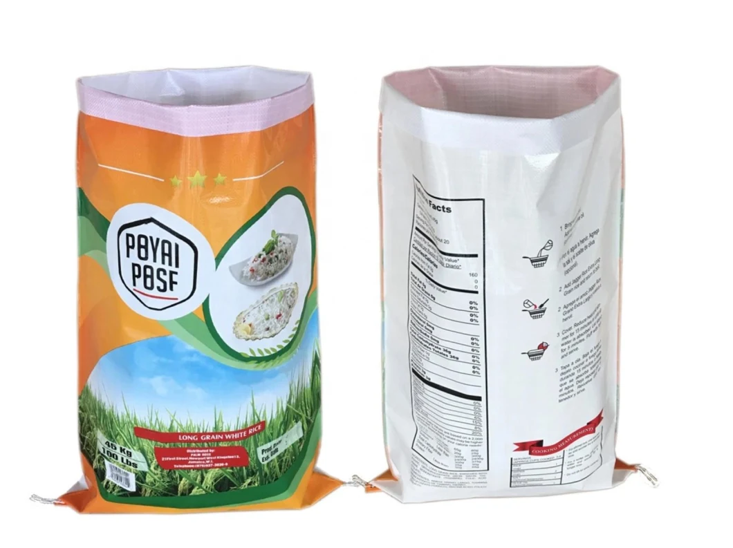 OPP Printing Laminated PP Woven Rice Sacks/Plastic Packaging Bags Wholesale