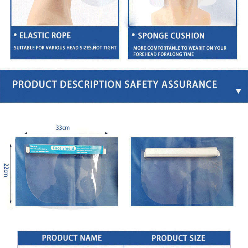 Double Anti Fog Personal Protective Face Shields for Adults