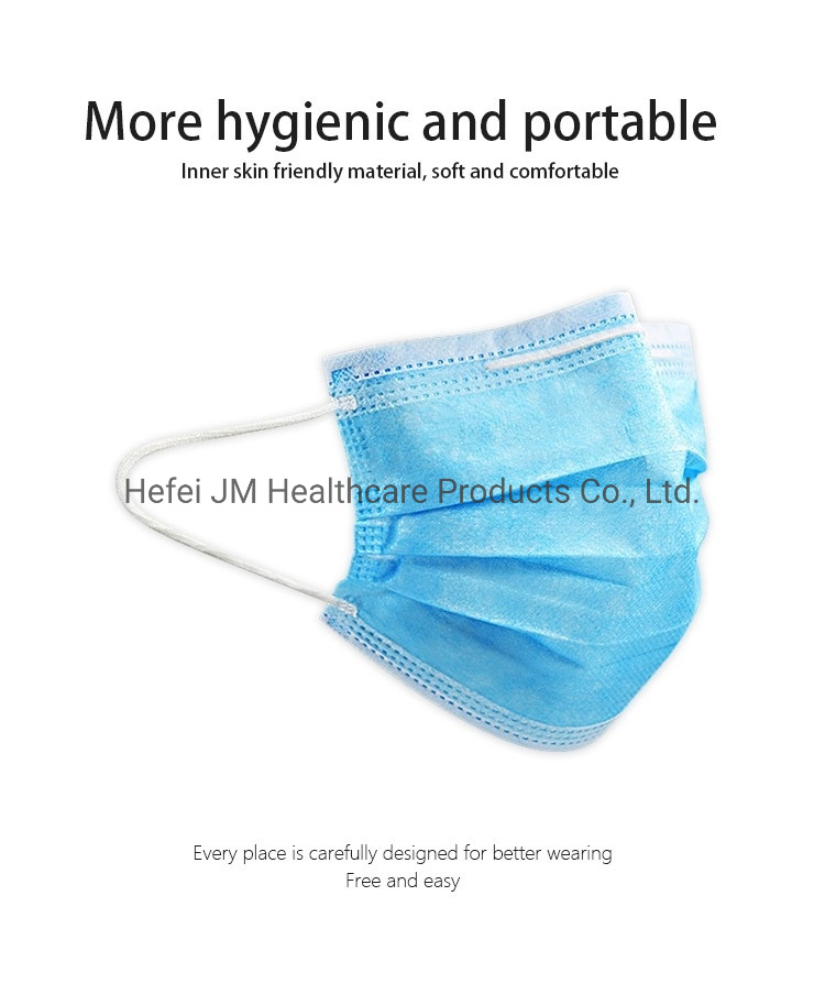 Safety Personal Protective Adult Size Disposale Face Mask