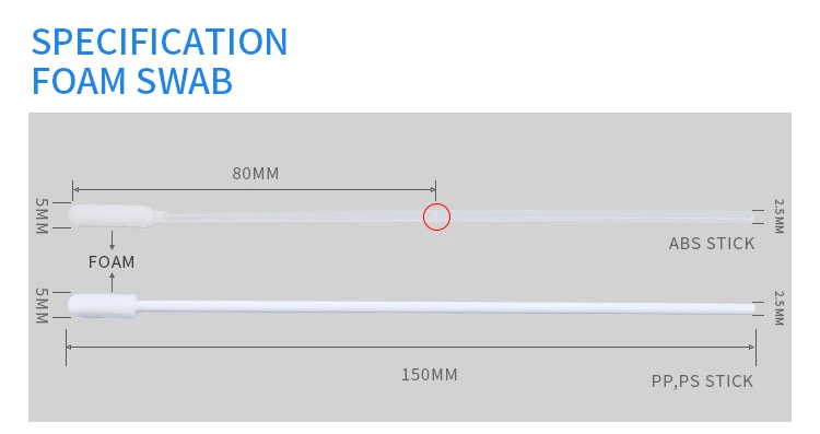 New Arrival Cleaning Test Nasal Nasopharyngeal Sponge Swab Foam