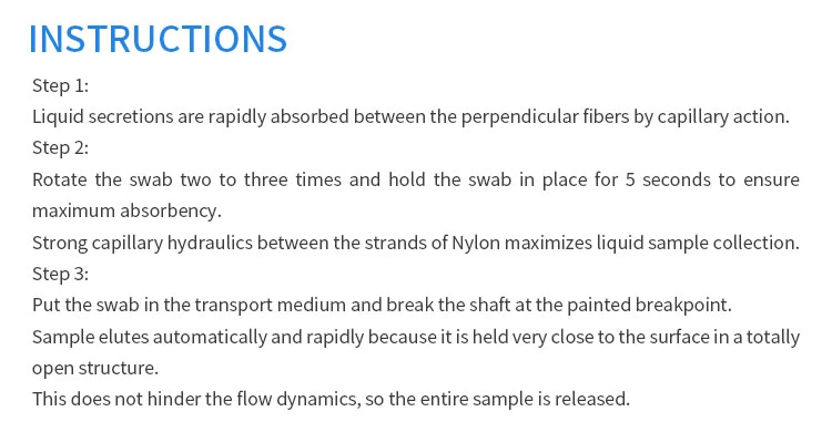 New Arrival Cleaning Test Nasal Nasopharyngeal Sponge Swab Foam