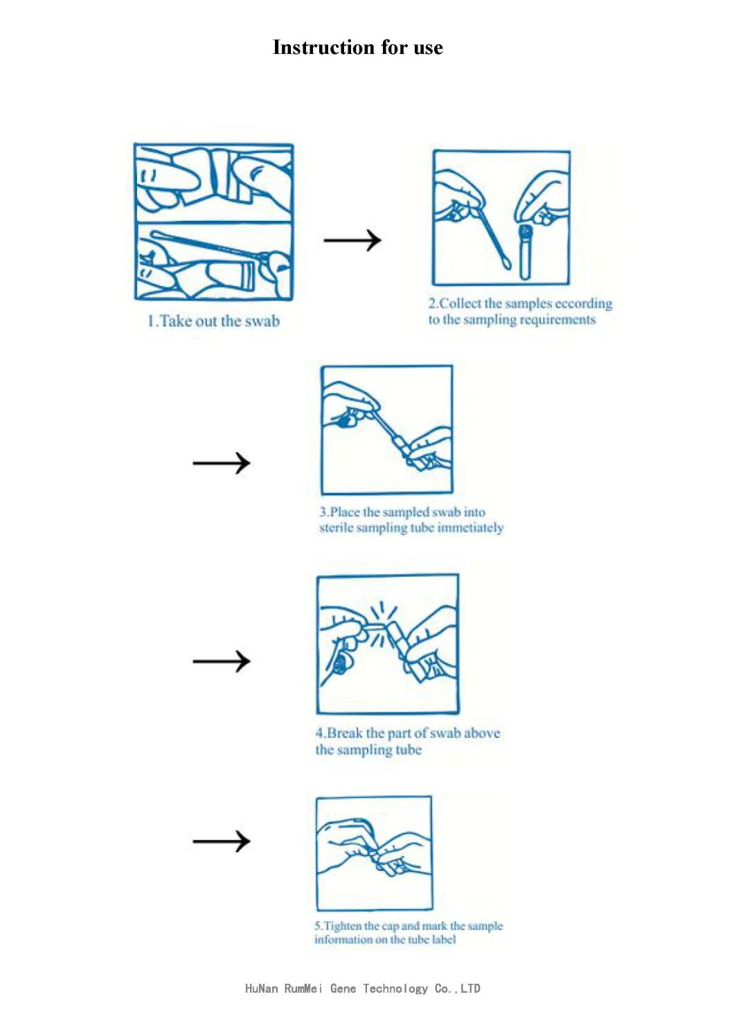 Disposable Flocked Nylon Swab Collecting Sterile Nasal Swab