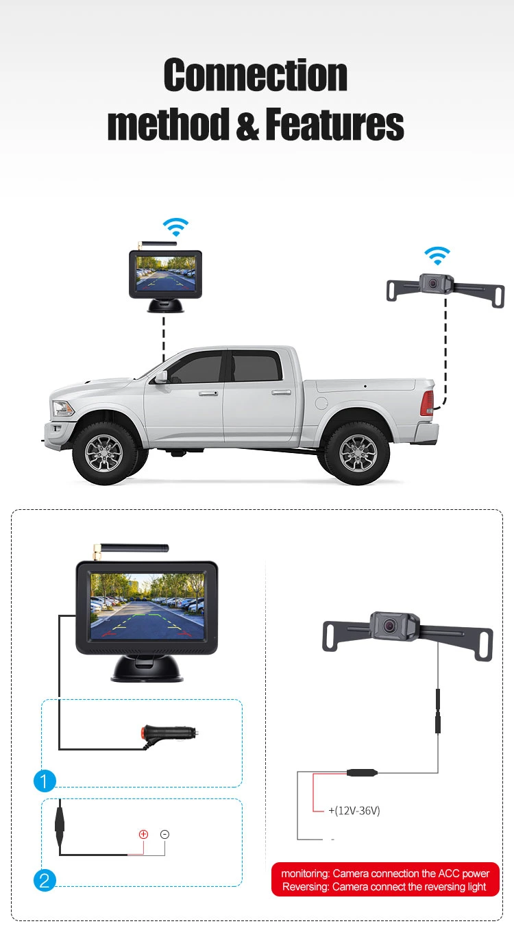 Sample Provided Reverse  Backup  Camera  Kit Made in China