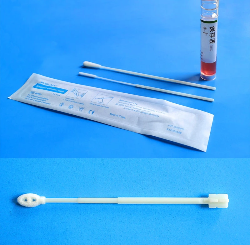 Disposable Nylon Flocked Oral Throat Swab in Tube with CE