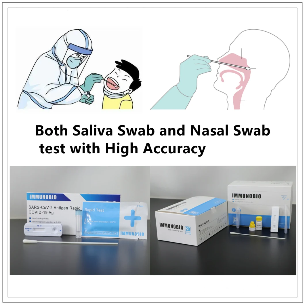 Antigen Saliva Swab/Spit Test Strip Medical Kit Rapid Diagnostic Test Coil 19 Test