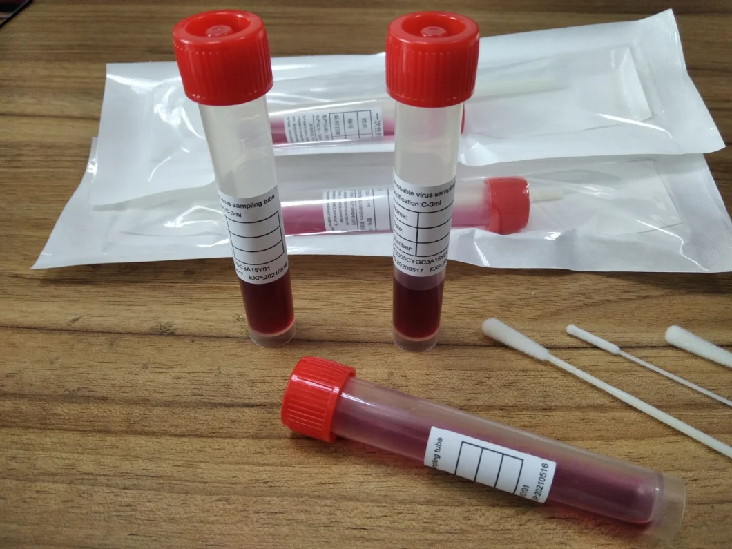 Factory Direct Virus Specimen Sampling Test Swab Tube Collection Universal Viral Transport Media Virus Sampling Tube