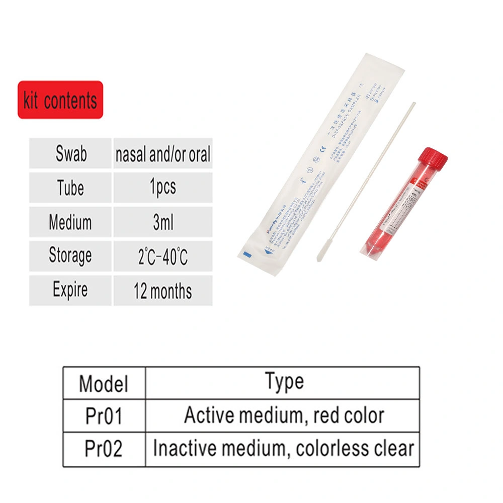 Universal Viral Transport Medium with Nylon Flocking Swab Clinic Flocked Swab Stick Sterile Dacron Swab