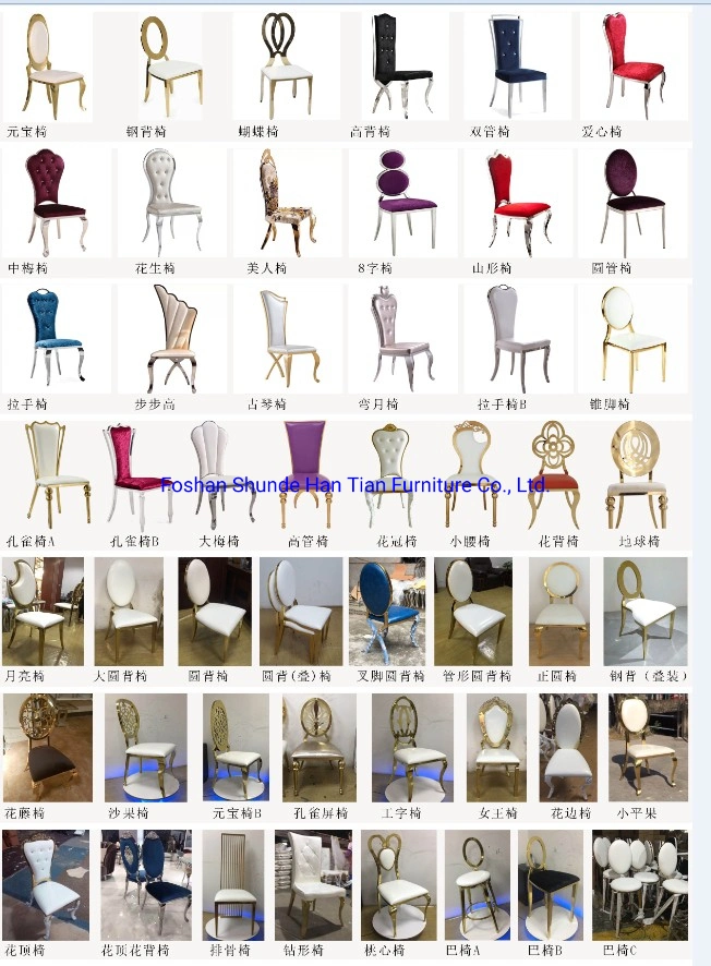 French Egg Hollow Backrest    201 Stainless Steel Pattern Back Auditorium Chairs PU Dinner Chair