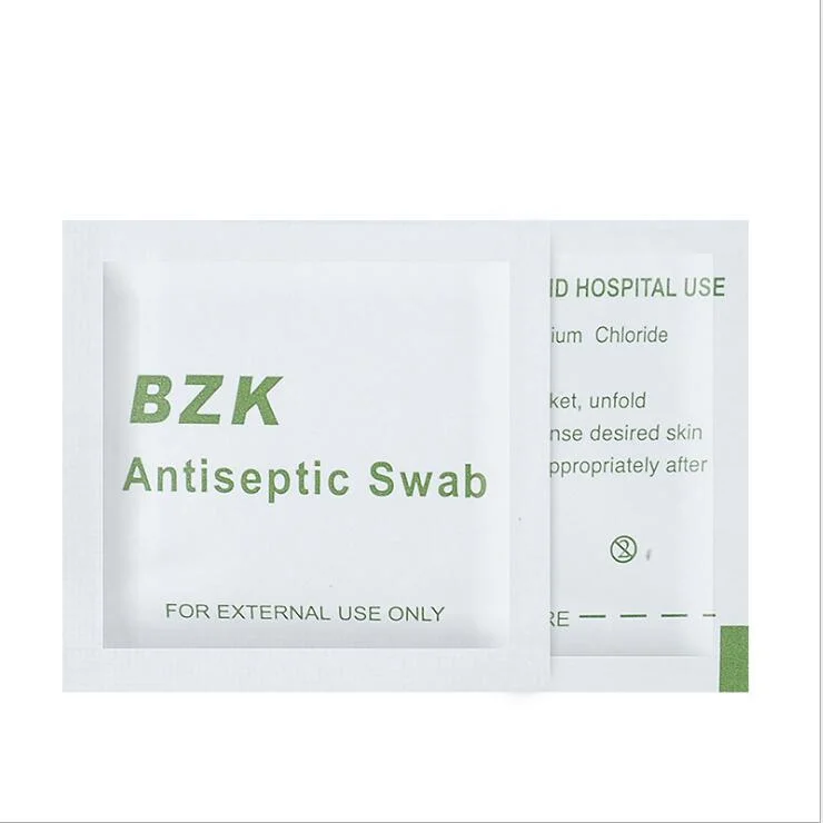 Bzk Antiseptic Swab 3*6cm/6*6cm Used for Eyeglasses, Mobile Phones, Cameras, Digital Screens 