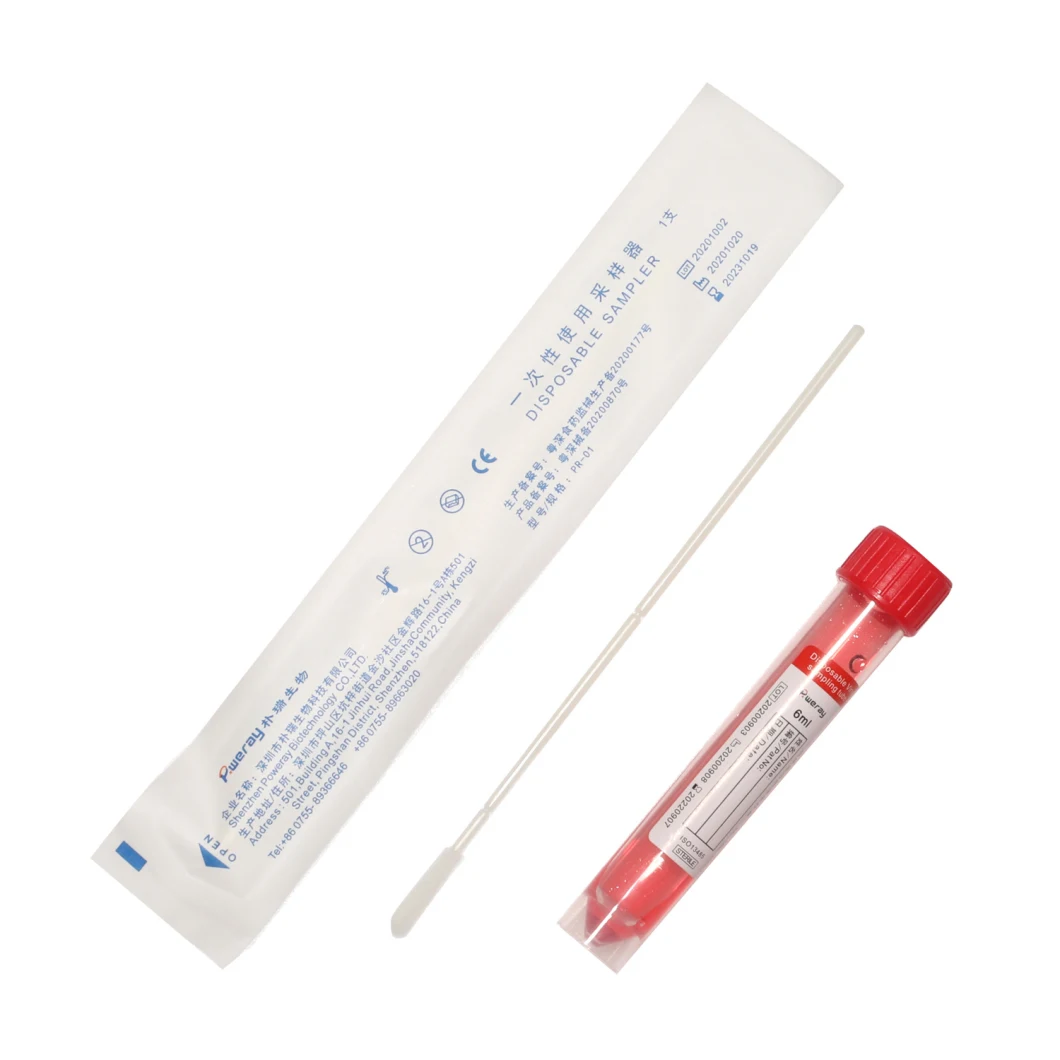 Universal Viral Transport Medium with Nylon Flocking Swab Clinic Flocked Swab Stick Sterile Dacron Swab