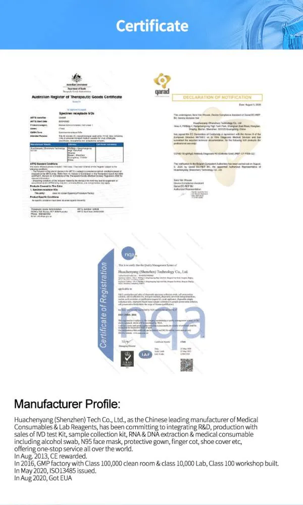 Nasopharyngeal Swab Cells Specimen Collection Nylon Flocked Swab Buccal Swab Oral Cells Sampling DNA Test Kit Flocked Swab