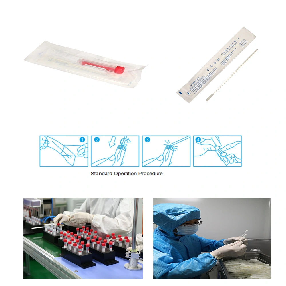 Universal Viral Transport Medium with Nylon Flocking Swab Clinic Flocked Swab Stick Sterile Dacron Swab