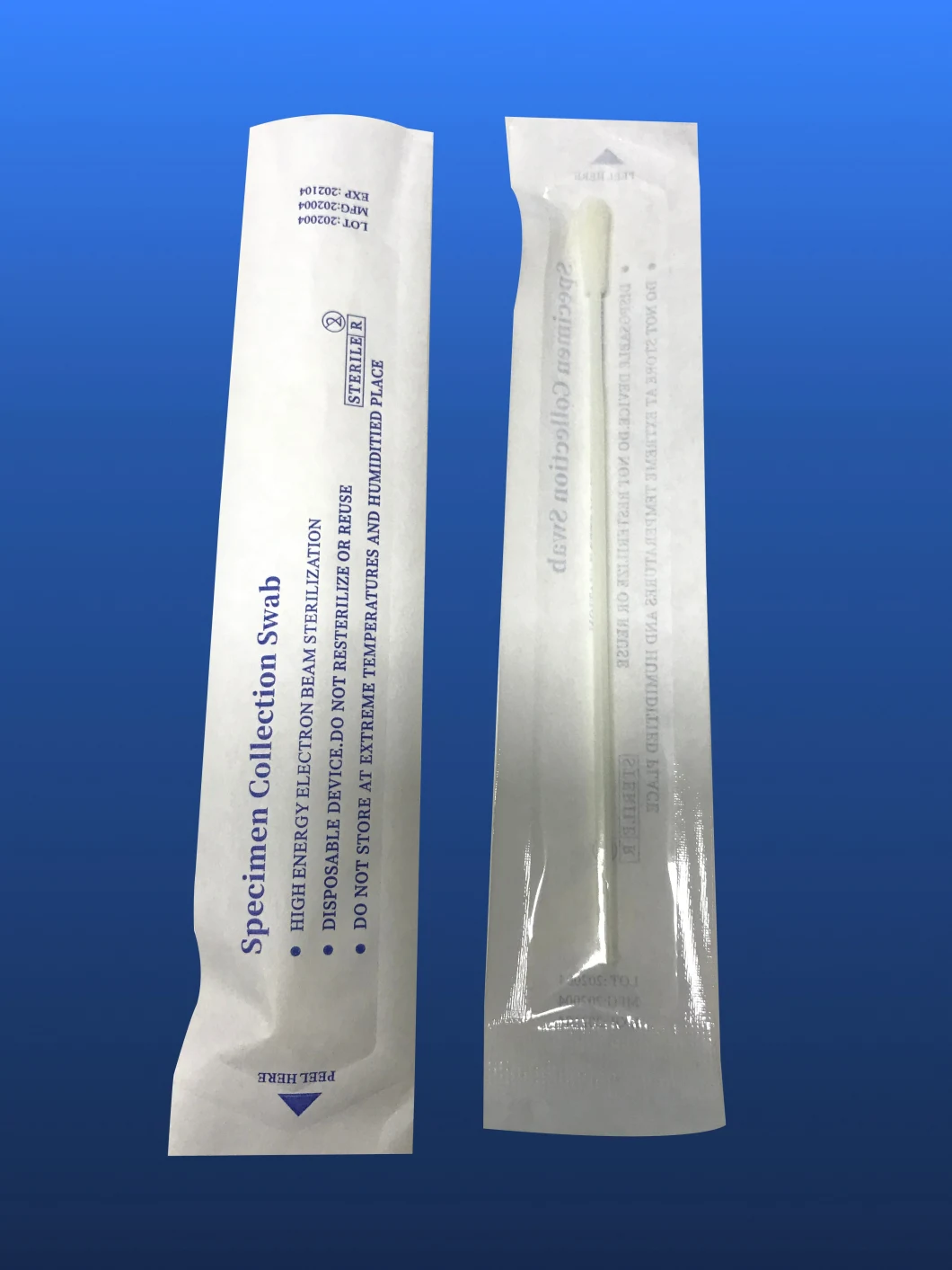 Disposable Flocked Nylon Swab Collecting Sterile Nasal Swab