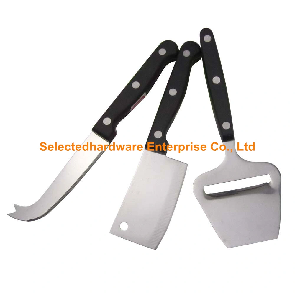 3PCS Black Bakelite Handle Cheese Knife and Cheese Plane Set