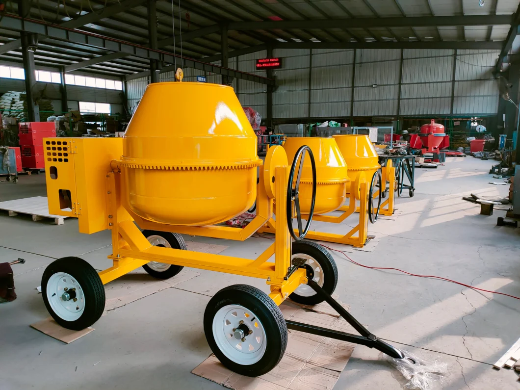 4 Wheel Single Phase Electric Motor Concrete Mixer 500 Litre Small Cement Mixer Machine Price