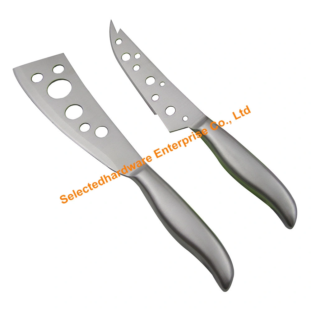 2PCS Hollow Handle Cheese Knife Set Stainless Steel Cheese Cutter