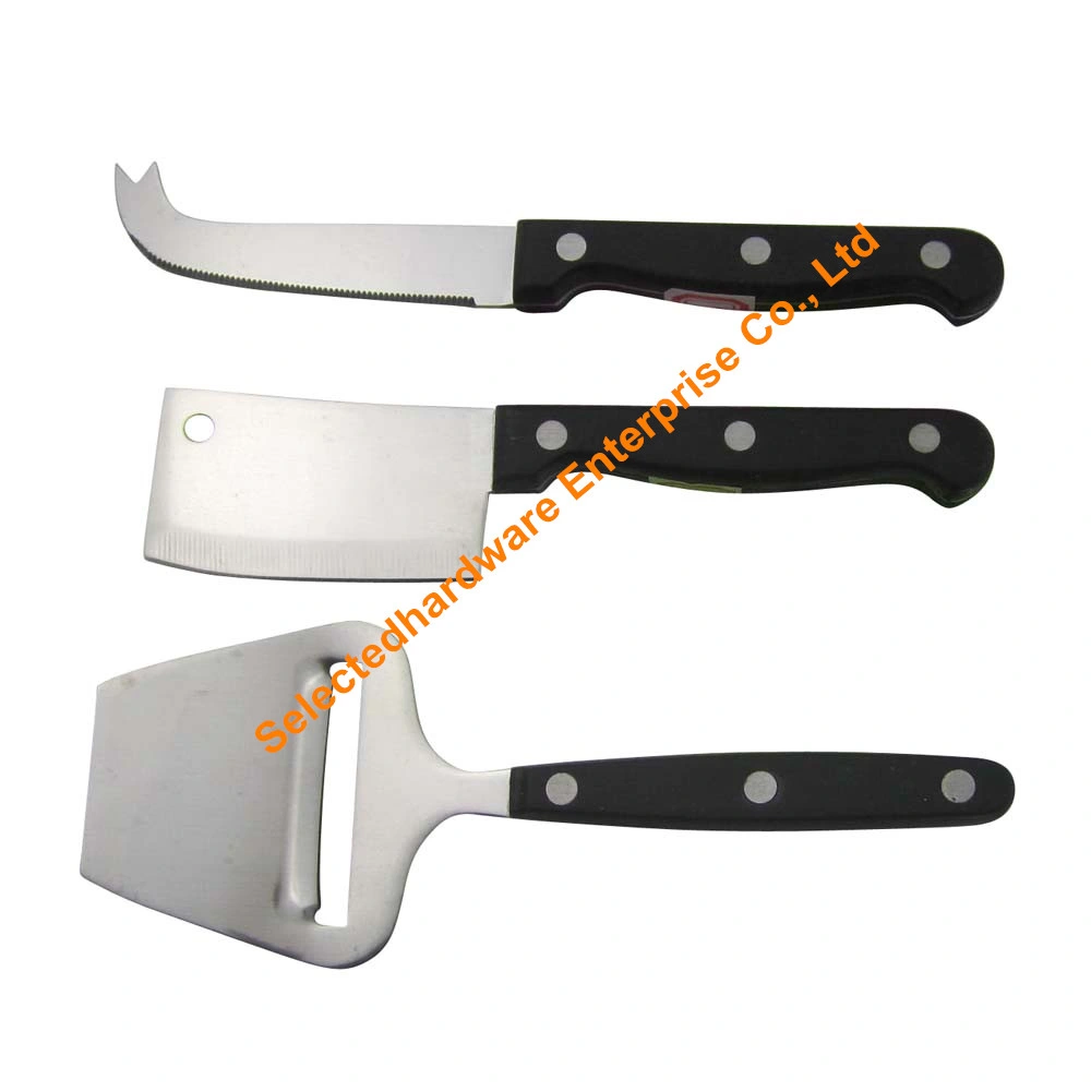 3PCS Black Bakelite Handle Cheese Knife and Cheese Plane Set