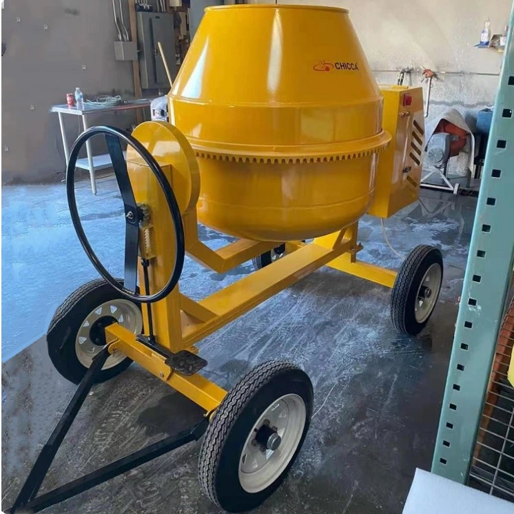 4 Wheel Single Phase Electric Motor Concrete Mixer 500 Litre Small Cement Mixer Machine Price