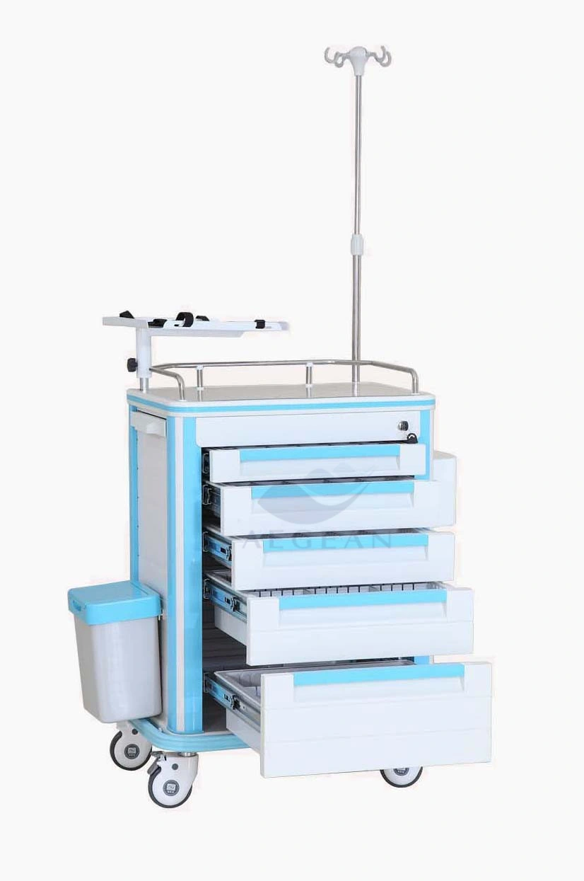 AG-Et002A1 Cheap Hospital Medication Nursing Cart with Wheels