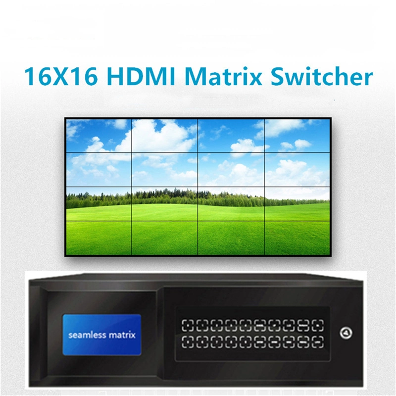 HDMI 16X16 Matrix Switcher 16 in 16 out 16X16 HD HDMI Fixed Video Matrix Switcher for Commercial Display, Security Monitoring Center