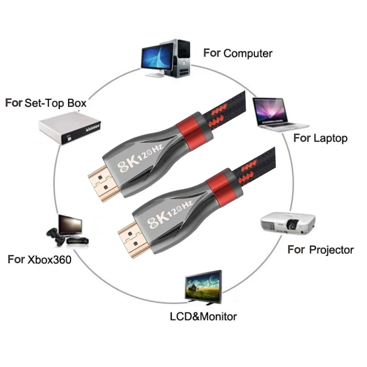 HDMI Cable 2.1 Gold Plated High Speed Logo HDMI 2.1 Short Cables 8K