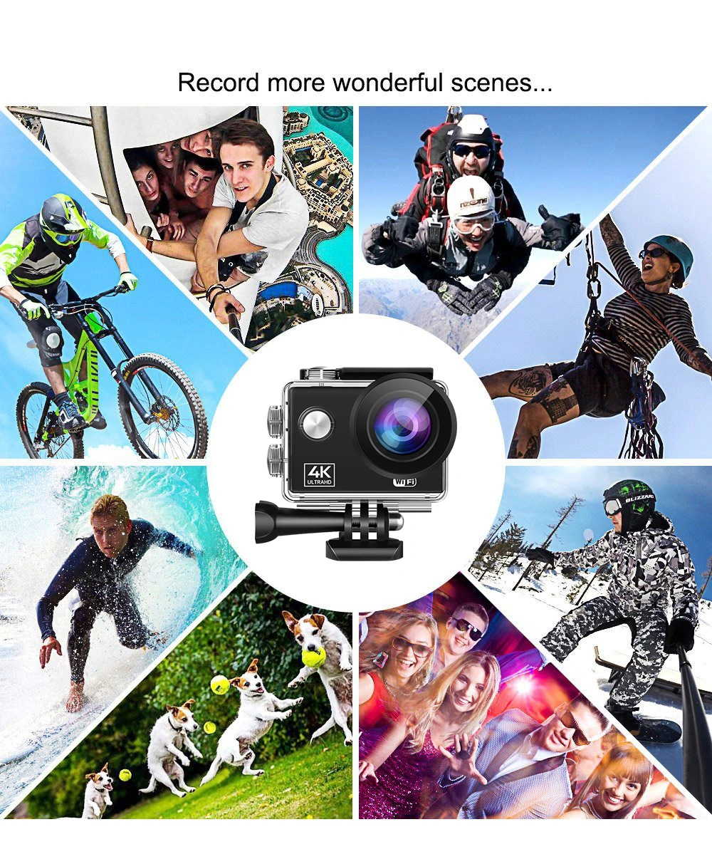 4K 60fps Youtube Action Camera 4K Waterproof WiFi Video Camera