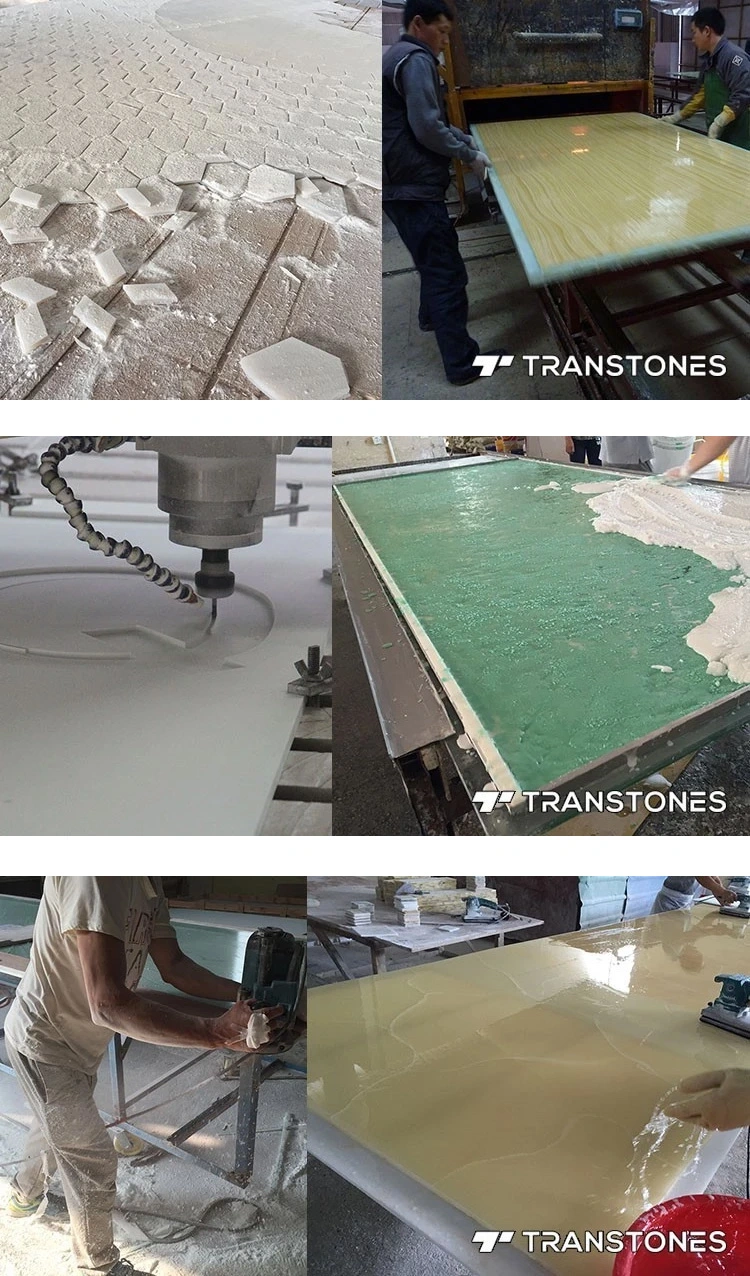 Best Selling Grey Veins Alabaster Sheets Artificial Marble Stone