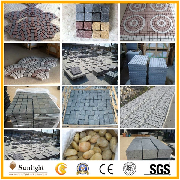 (100X100X50mm) Black Basalt Rock/Natural Split Surface Granite Paving Stone Cobble Stone