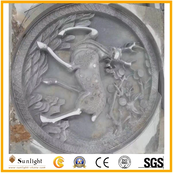 Marble Statue, Stone Animal Carving, Pink Marble Lion Carving with CNC Machine